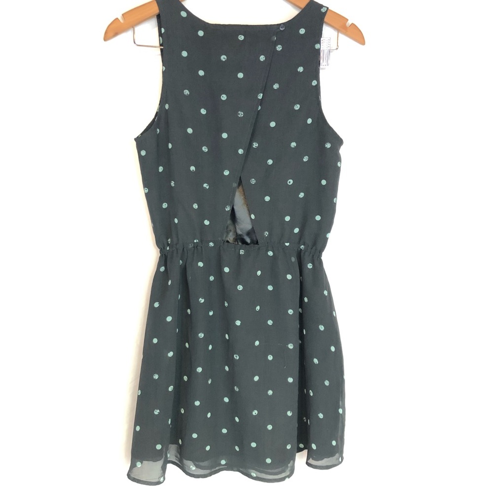 O’Neill m polka dot blue cutout skater dress lined - Picture 6 of 7